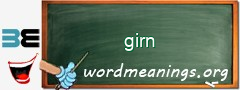 WordMeaning blackboard for girn